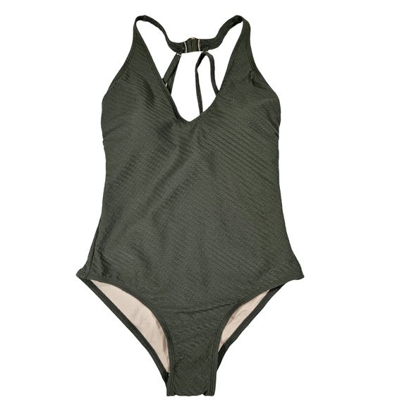 Kona Sol Medium Coverage One Piece Swim Suit, Green, Large - Picture 8 of 15